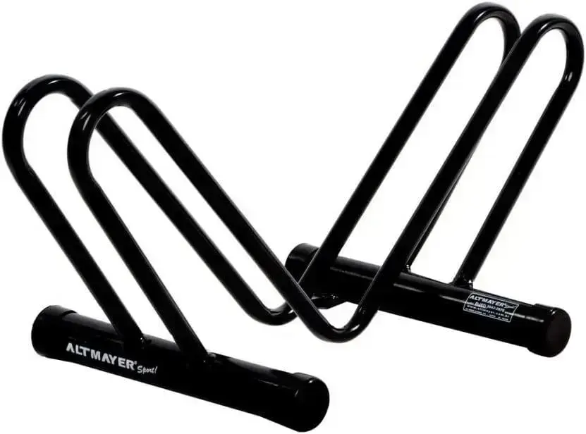 1. Suporte Bicicletário de Chão Tipo ´v´ Preto Al-114 - Altmayer