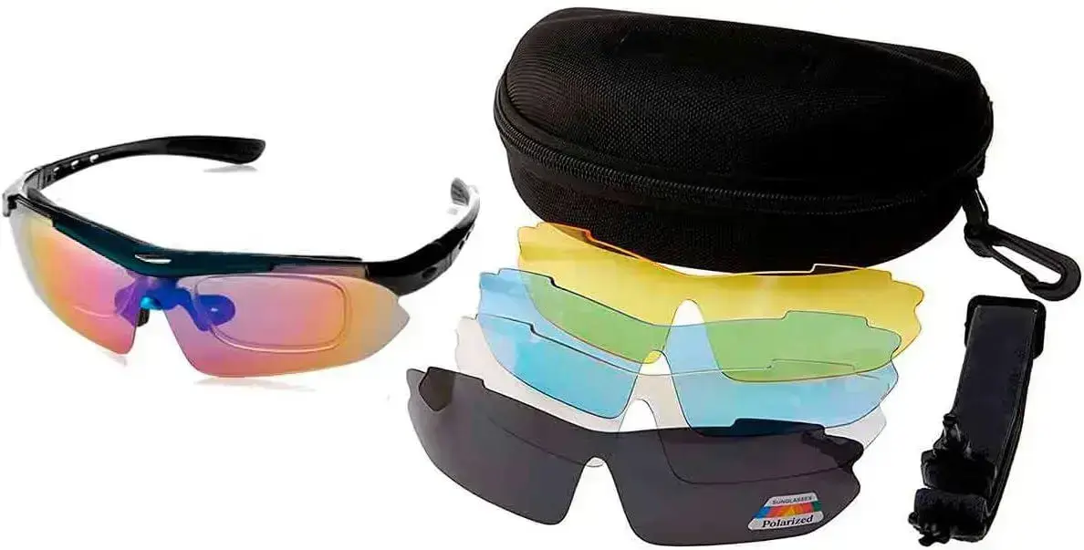 2. Kit Óculos Ciclismo 5 Lentes - Jheppbay