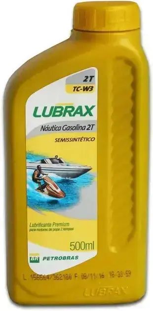 3. Óleo Lubrax 2 Tempos Naútica Semi Sintético 500ml - Lubrax